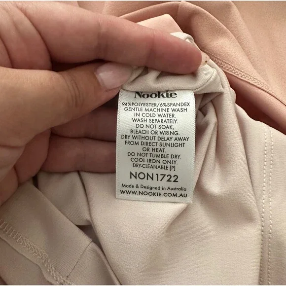 NOOKIE Athena Off Shoulder Midi Dress in‎ Blush NWT Sz XS